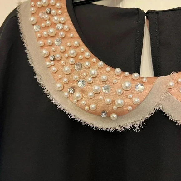 Bellatrix beaded blouse size S, black - Picture 2 of 5